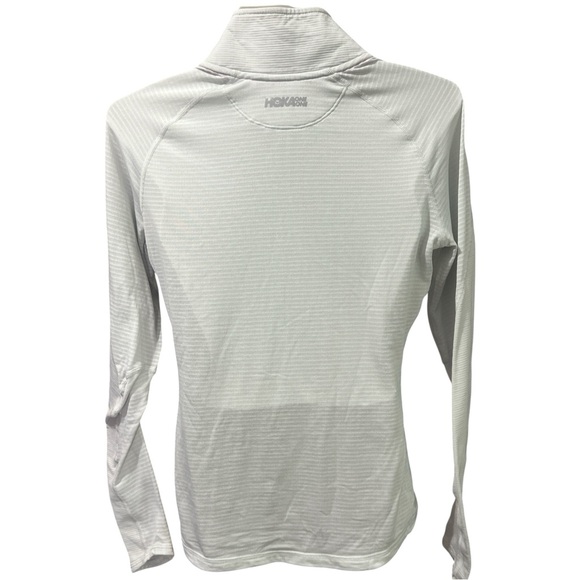 Hoka One EC Light Gray and Magenta 1/2 Zip Midlayer with Polartec Power Grid XS - Picture 4 of 8